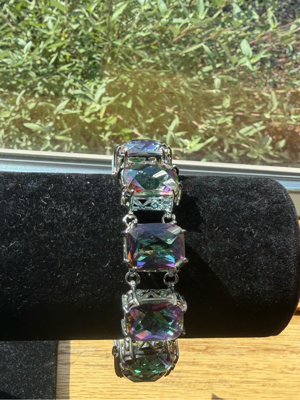925 STERLING SILVER MYSTIC TOPAZ BRACELET - Picture 2 of 13